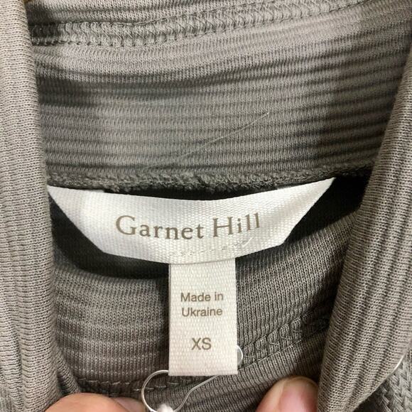 Organic-Cotton Ribbed Sweatshirt Funnel Neck Front Pocket Size XS - Picture 5 of 7